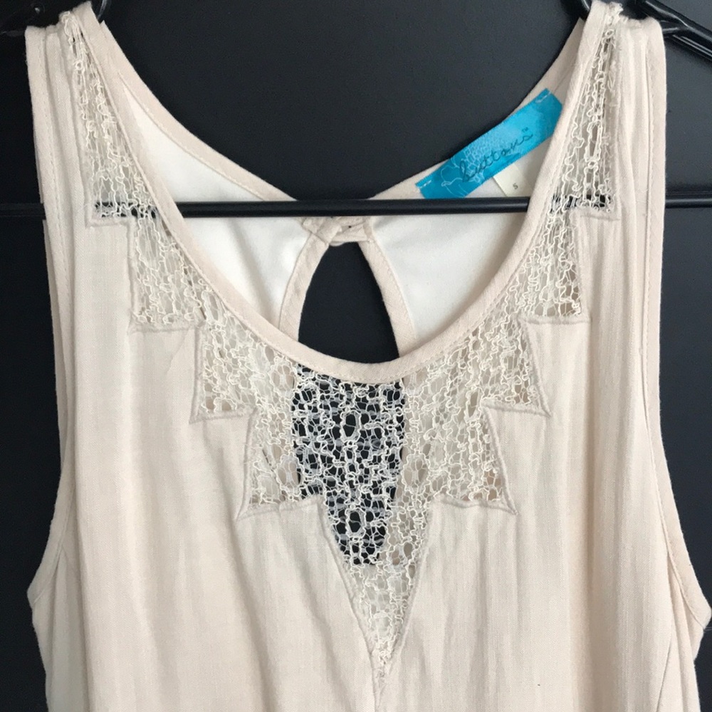 Buttons cream dress